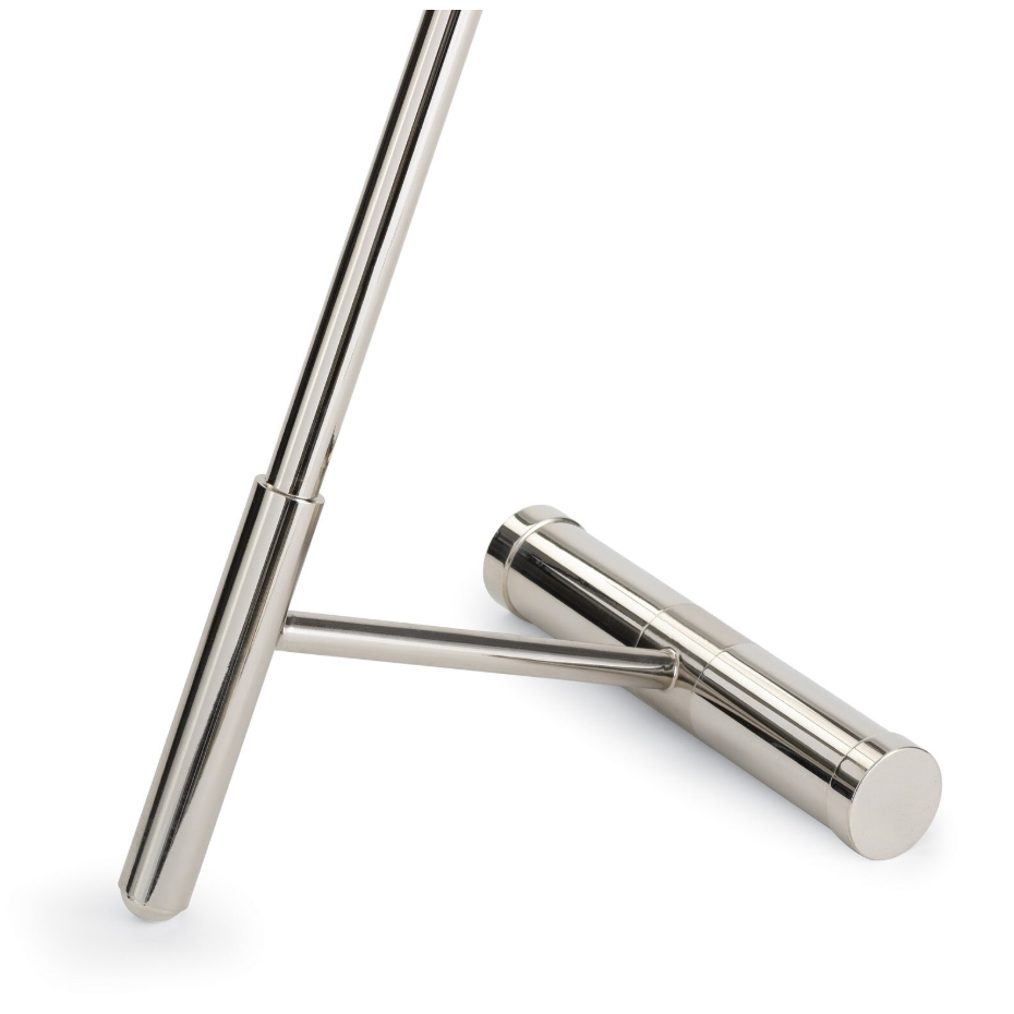 Spyder Marble Accent Table, Nickel and Brass