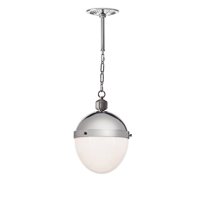 Otis Medium Polished Nickel Pendant