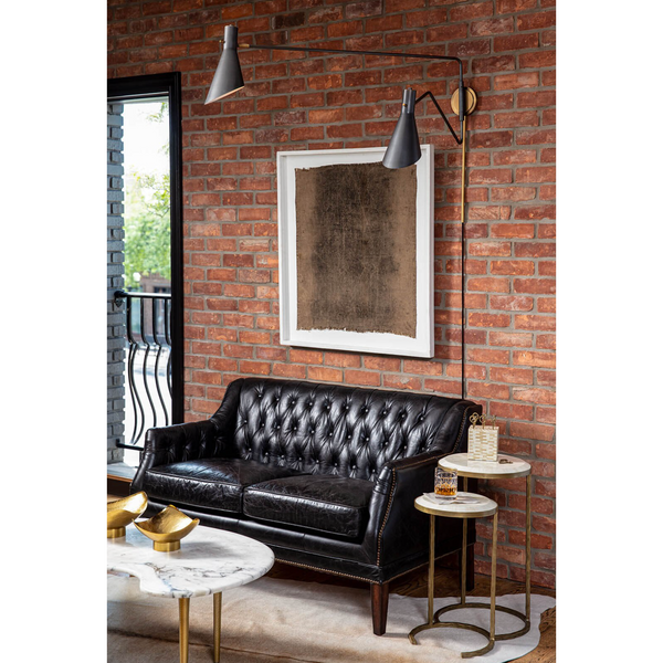 Spyder White & Brass Double Arm Sconce