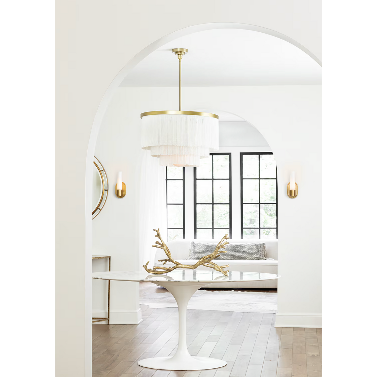 Cabaret Ivory Fringe Chandelier