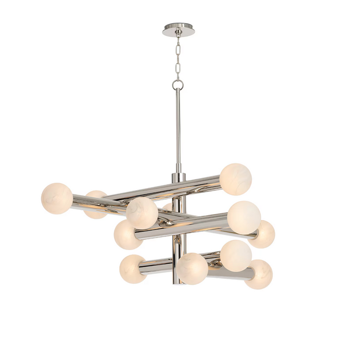 Dion Polished Nickel Chandelier