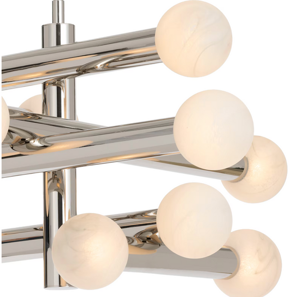 Dion Polished Nickel Chandelier