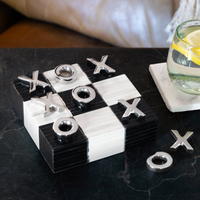 Tic Tac Toe Black & White Decorative Board