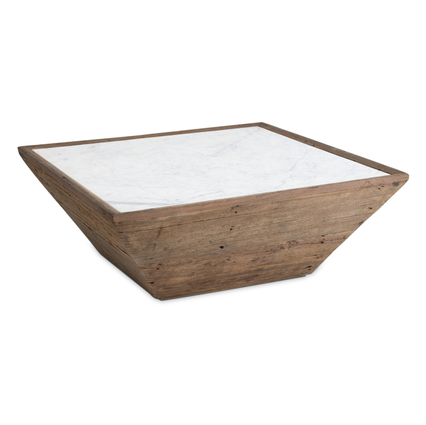 Vale Wood & Marble Square Coffee Table