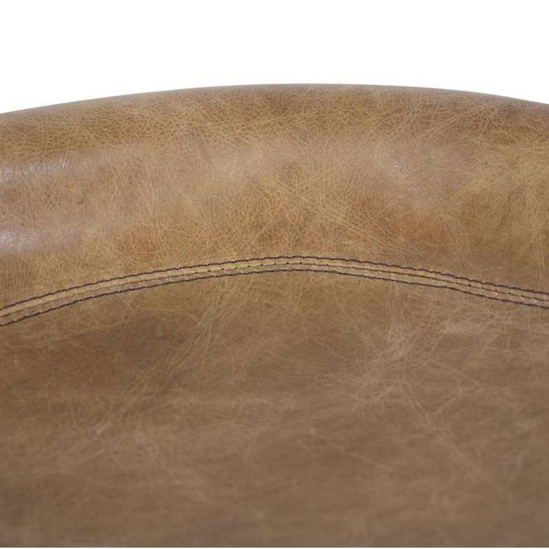 Marc Brown Leather Bar Stool Set of 2