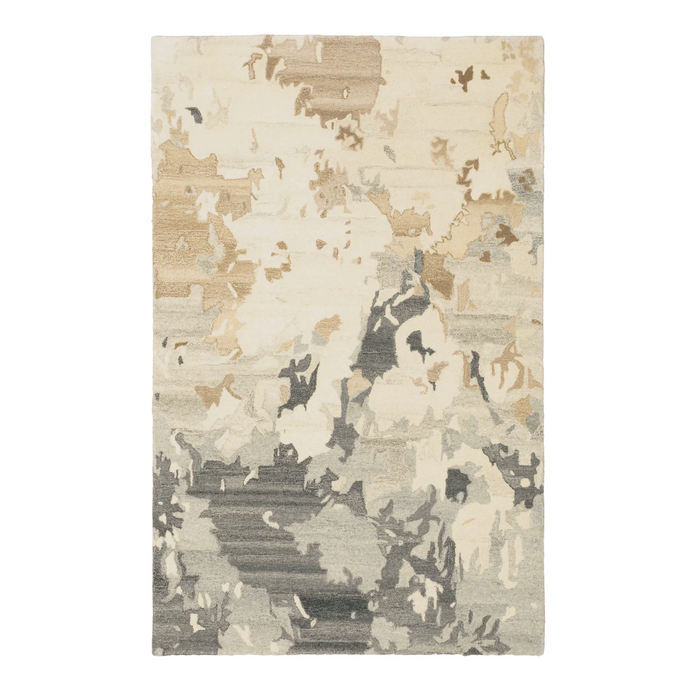 Anastasia Ivory & Grey Contemporary Rug