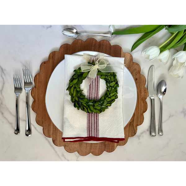 Scalloped Round Cutting Board Charger