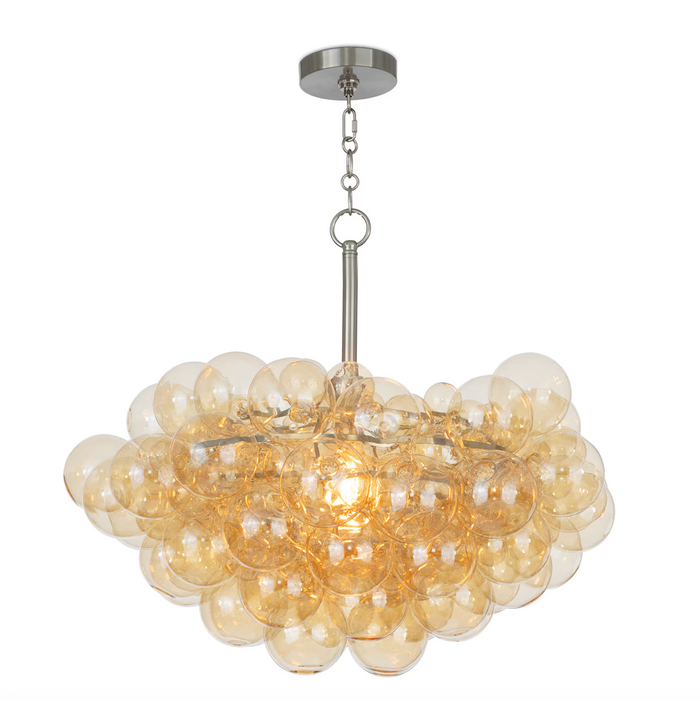 Bubbles Amber Glass Chandelier