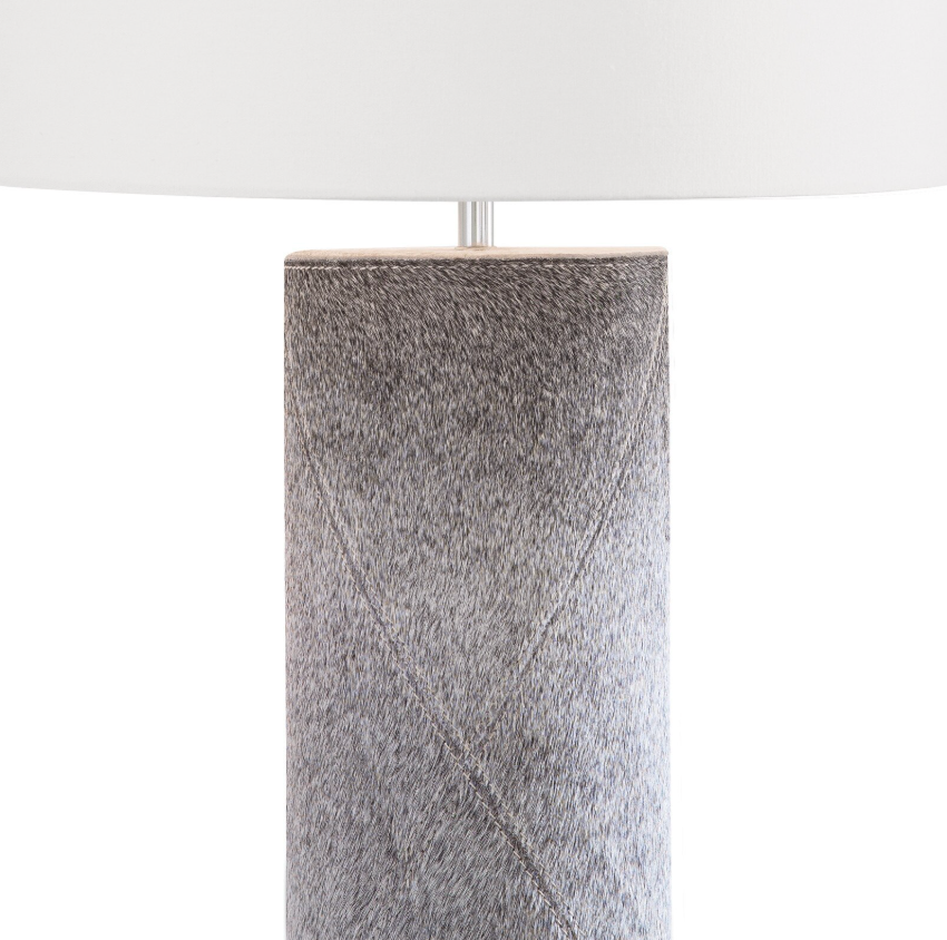 Andres Grey Column Table Lamp
