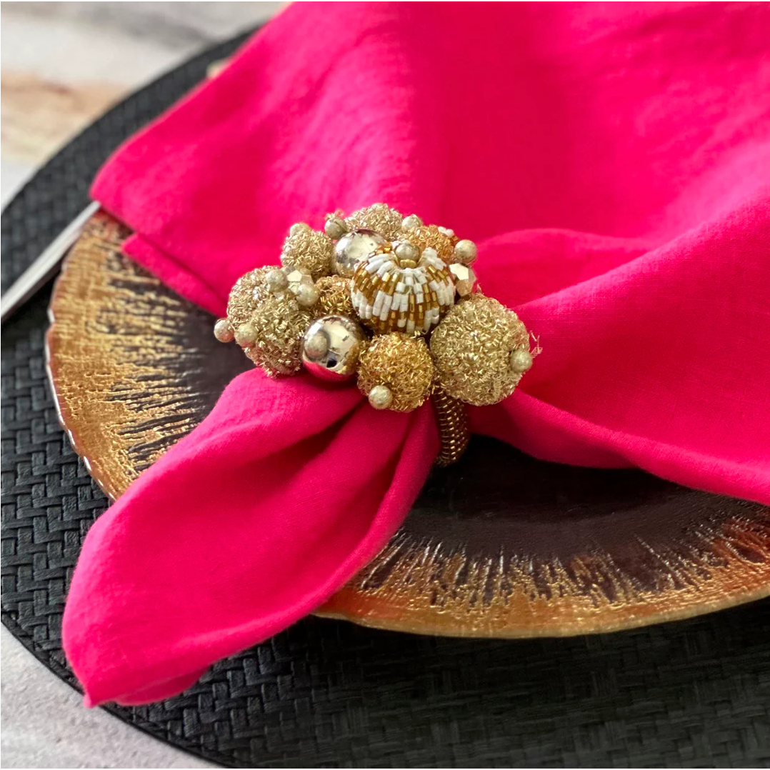 Gala Gold Napkin Ring, Set of 4