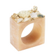 Ivory Petal Napkin Ring | Gold or White, Set of 4