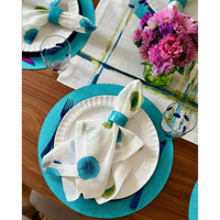 Marbled Napkin Ring | Turquoise, Orange or Green, Set of 4