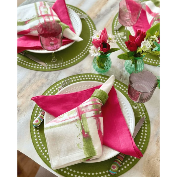 Marbled Napkin Ring | Turquoise, Orange or Green, Set of 4