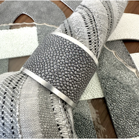Stingray Vinyl Napkin Rings | Pearl or Gray, Set of 4
