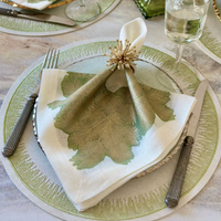 Flare Embroidered Round Placemats, Set of 4