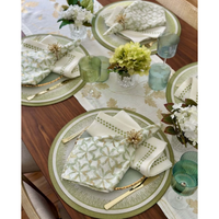 Flare Embroidered Round Placemats, Set of 4