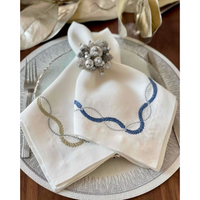 Flare Embroidered Round Placemats, Set of 4