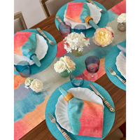 Marbled Napkin Ring | Turquoise, Orange or Green, Set of 4