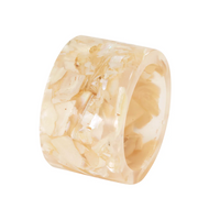 Marbled Pearl Napkin Ring, Set of 4