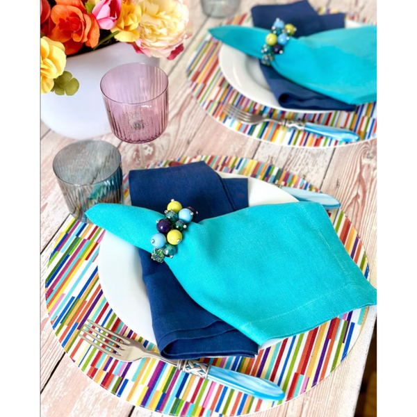 Jubilant Colorful Napkin Rings, Set of 4