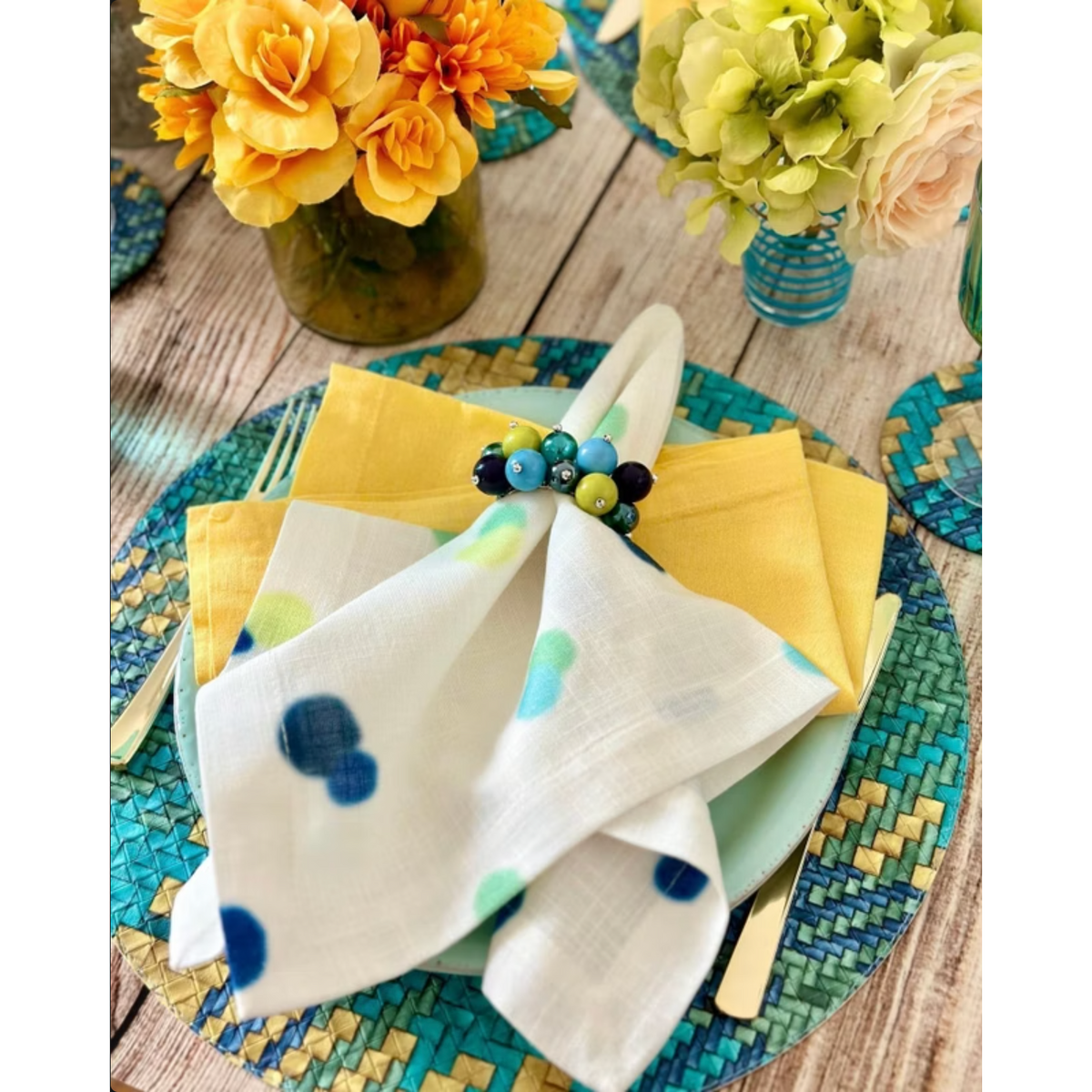 Jubilant Colorful Napkin Rings, Set of 4