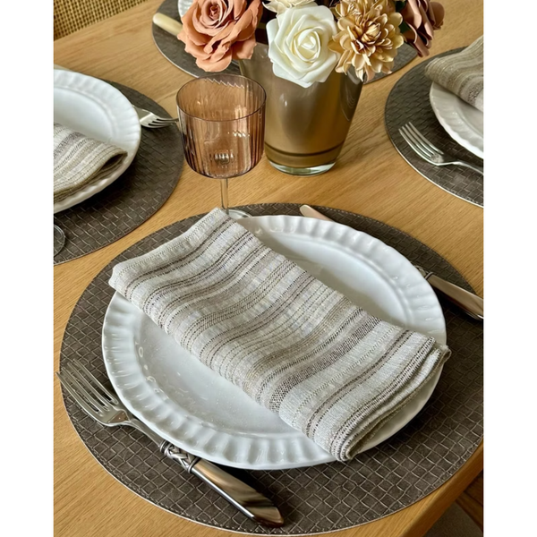 Tresse Round Placemats, Set of 4