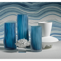 Indigo Blue Glass Vase