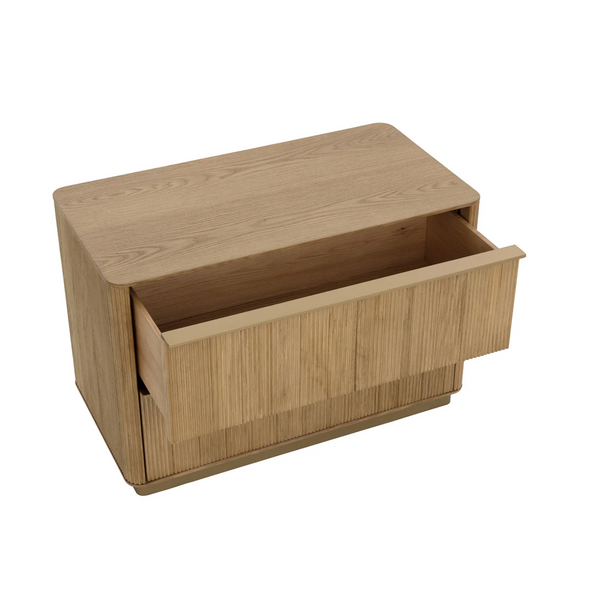 Kalla Large Rustic Oak Nightstand