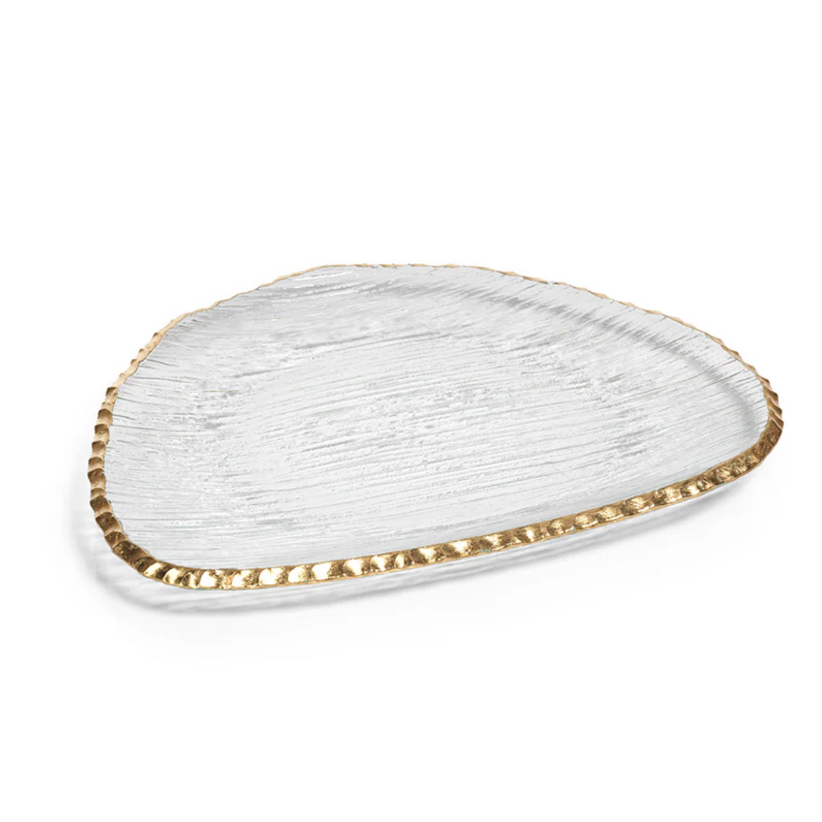 Cally Organic Shape Plate with Gold Rim, Set of 3