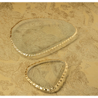 Cally Organic Shape Plate with Gold Rim, Set of 3