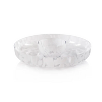 Opal White Chip and Dip Serving Bowl