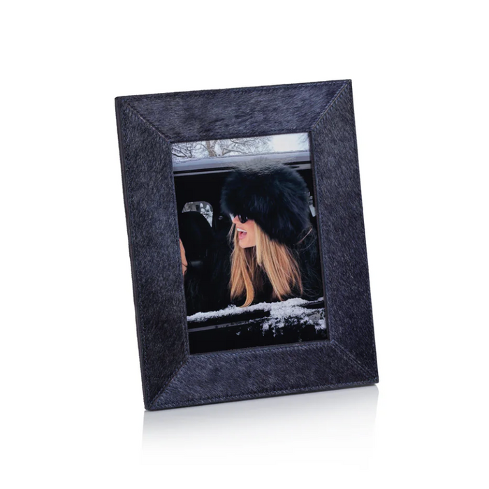 Corviglia Navy Hair On Hide Photo Frame