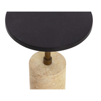 Saldo Black Concrete Accent Table