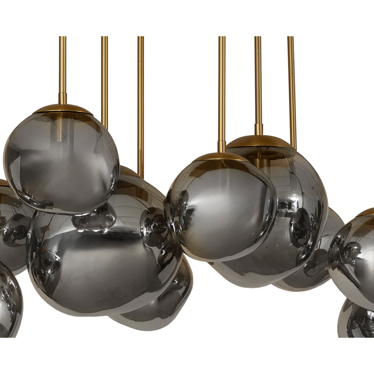 Dionis Rectangle Smoke Glass Globe Chandelier