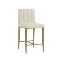 Wilbur Beige Linen Counter Stool
