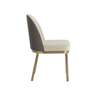 Lavania Two-Toned Taupe & Brass Dining Chair