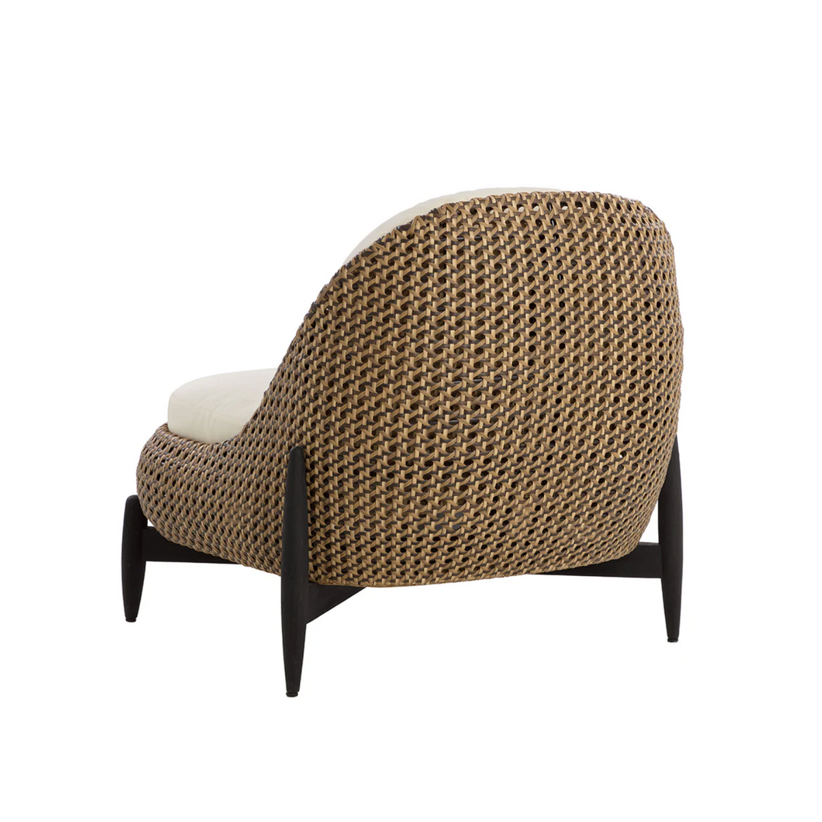 Carilo Cream Curved Wicker Lounge Chair