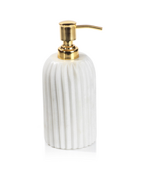 Ivory & Gold Marble Soap Dispenser