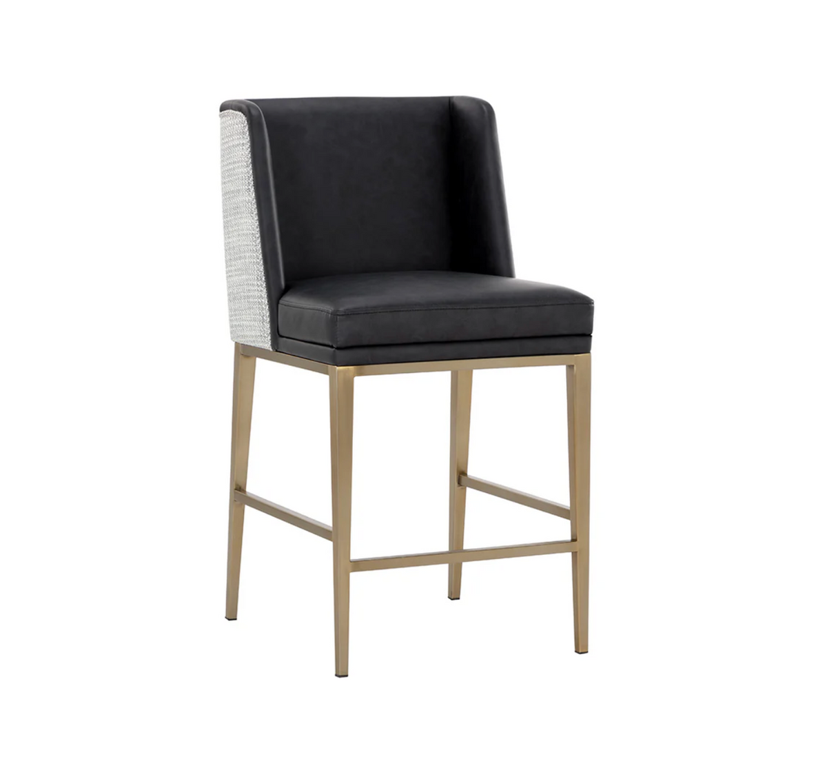 Joplin Counter Stool - Cantina Black|Vera White Pepper