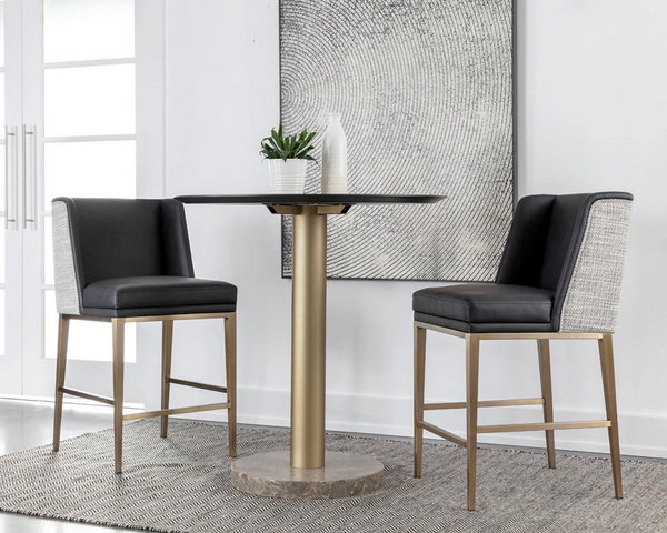 Joplin Counter Stool - Cantina Black|Vera White Pepper