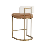 Larissa Counter Stool - Napa Cognac|Rhea Light Barley