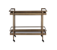 Livingston Antique Brass Bar Cart