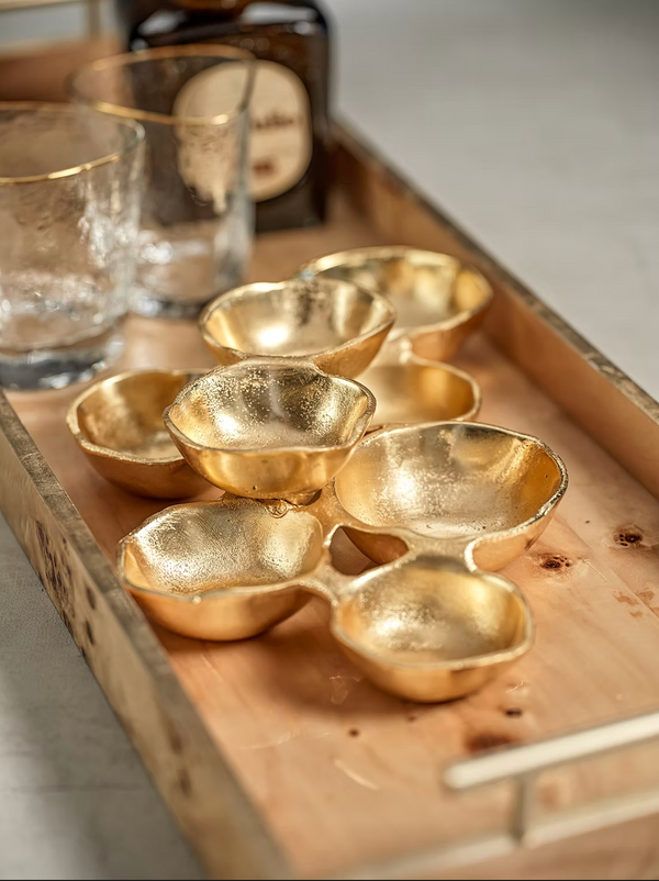 Ohanna Cluster of 8 Gold Serving Bowls