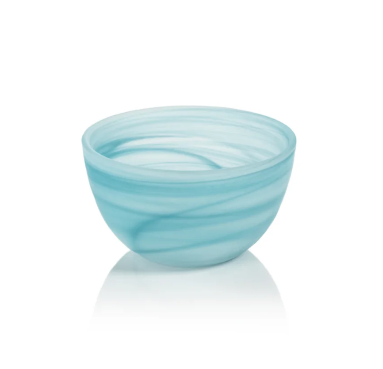 Azur Alabaster Small Glass Bowls, Set of 4