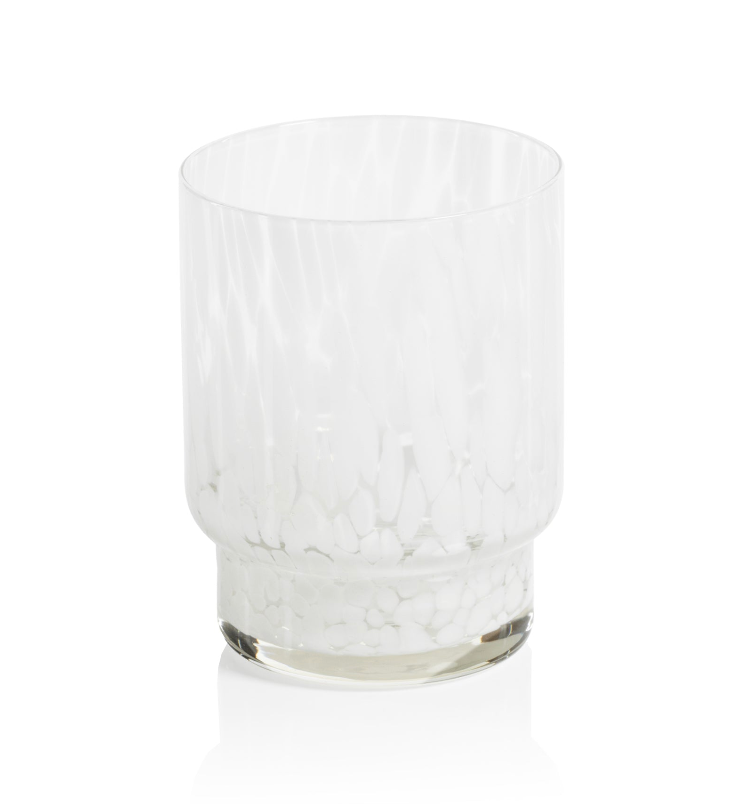 Adrian White Tortoise Tumbler Glasses, Set of 6