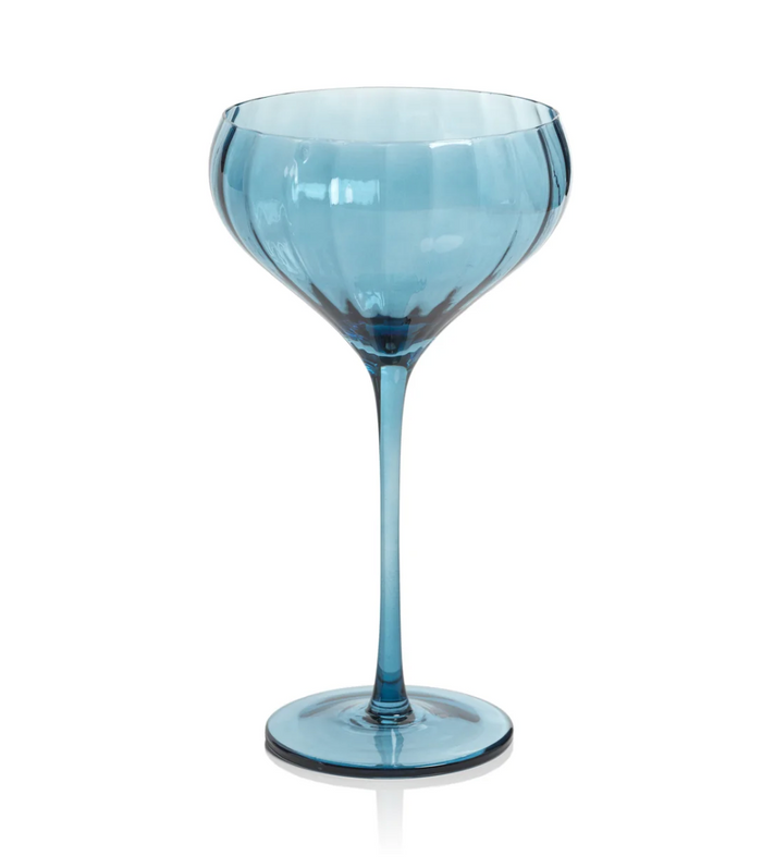 Madden Blue Cocktail Glasses, Set of 4