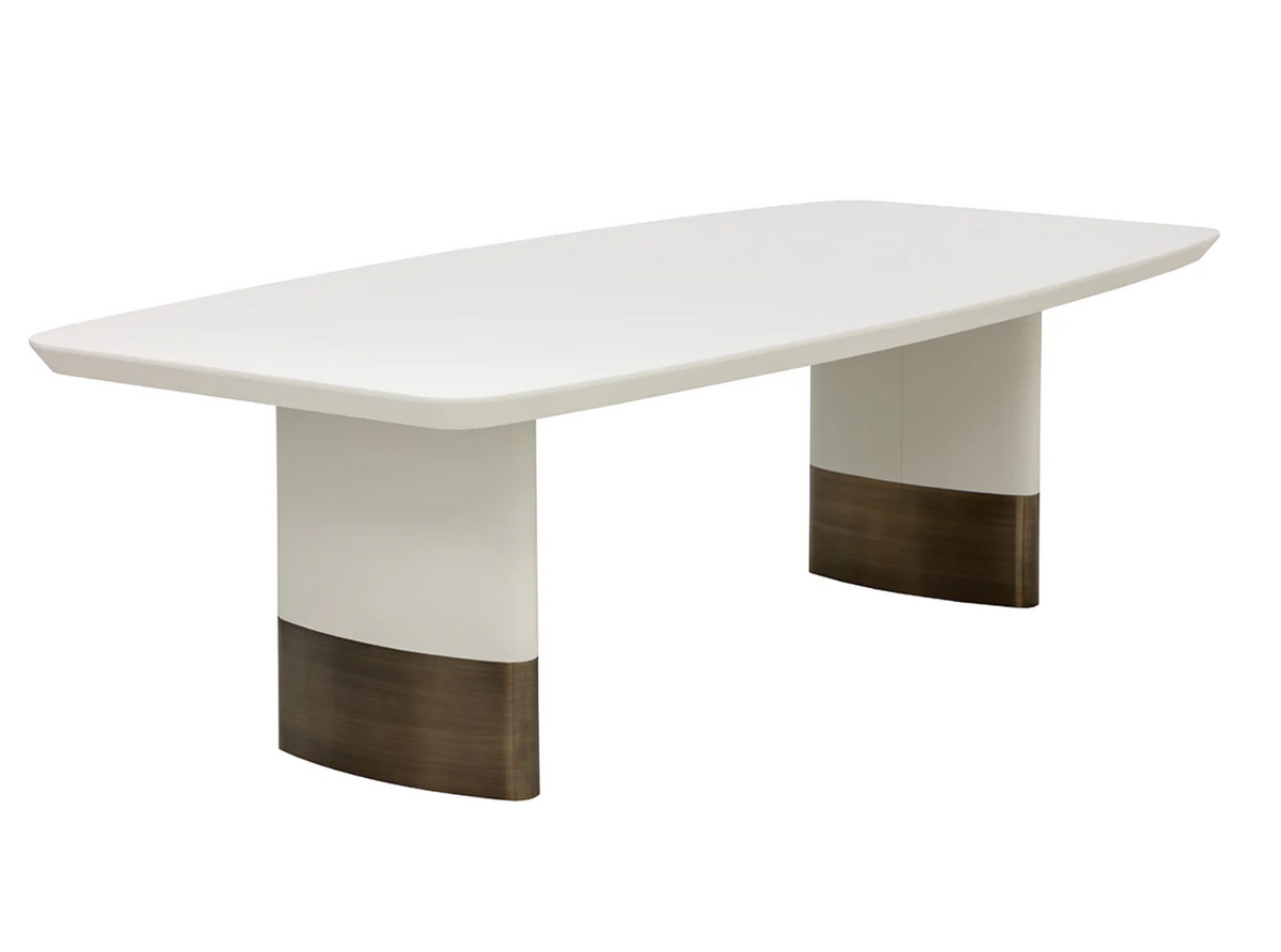 Calida Cream & Brushed Gold Dining Table