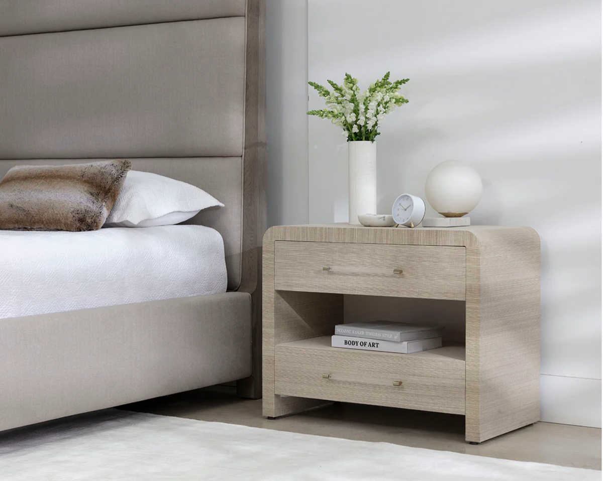 Atherton Sand Raffia Nightstand