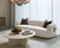 Tadeo Cream Channel Tufted Sofa