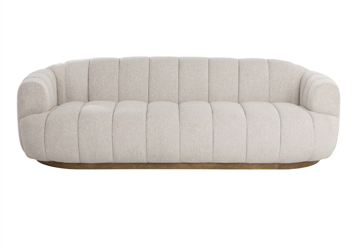 Tadeo Cream Channel Tufted Sofa
